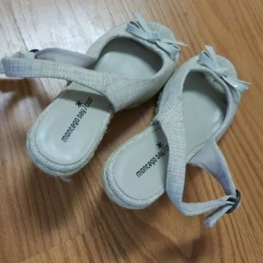 Montego Bay Club Espadrilles Wedges HEELS Shoes Slingback Women's WOMAN'S 6 ½